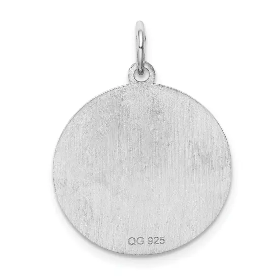 Sterling Silver Brocaded Initial Capital P Charm Jewerly 27mm x 20mm {3}