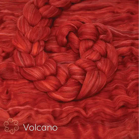 100% Superfine Merino Fiber: Winner's Circle. Soft Combed Top Roving Color Blend for Spinning, Felting, Weaving Volcano {3}