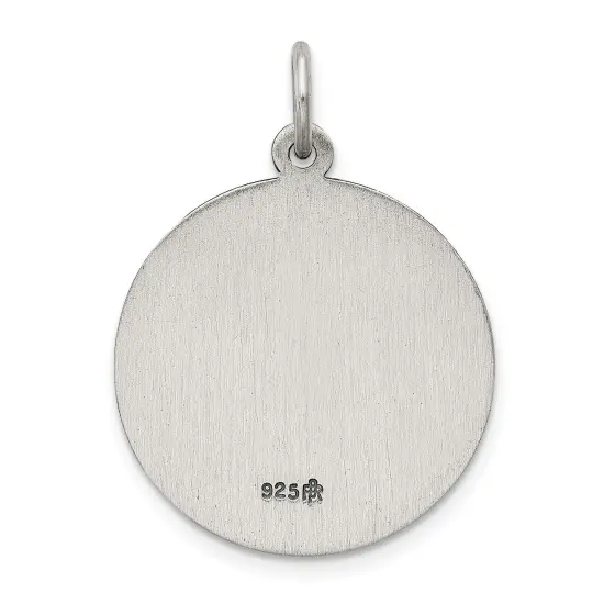Sterling Silver Saint Francis Round Medal {3}