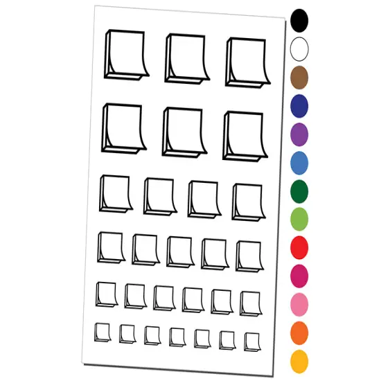 Sticky Note Notepad Paper Temporary Tattoo Water Resistant Fake Body Art Set Collection Dark Green {1}