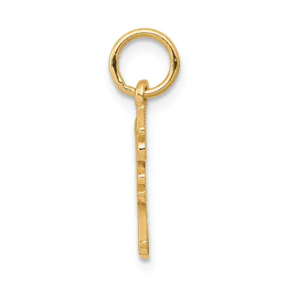 Fashion Jewelry 10K Yellow Gold Daddys Little Girl Charm Pendant 24 X 8mm {3}