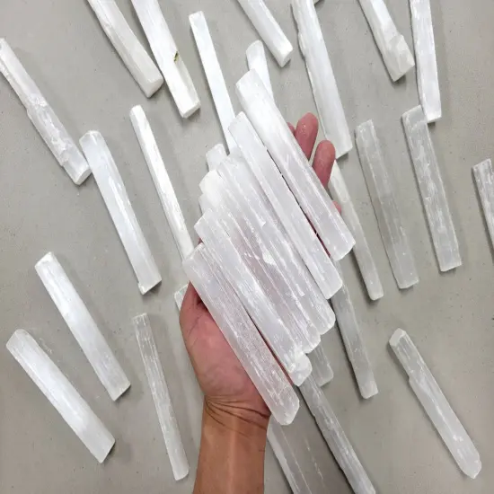 5 INCH Selenite Crystal Sticks for Crystal Healing & Crafting {1}