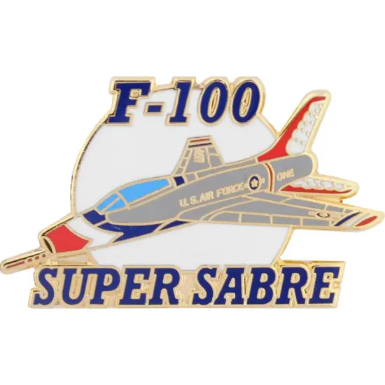 F-100 Super Sabre Airplane Pin 1 1/2" {1}