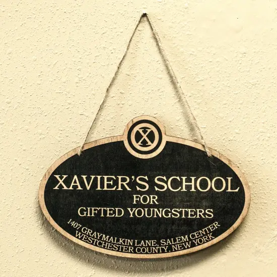 Xavier's School for Gifted Youngsters - Black Door Sign 6x9inches {4}