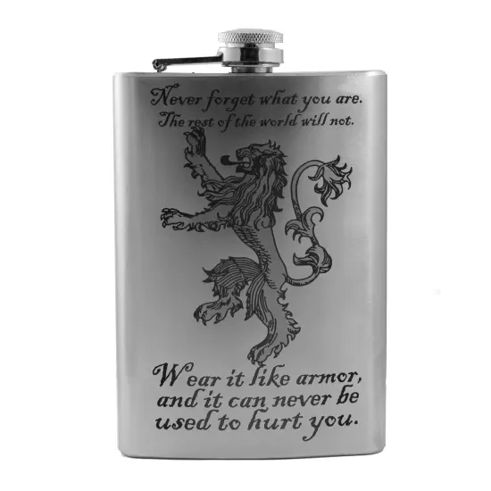 8oz Never Forget What You Are Stainless Steel Flask {1}