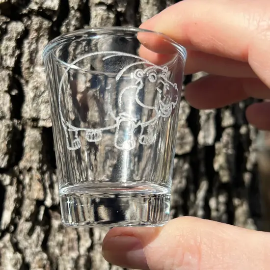 2oz Hippo Shotglass LASER {2}