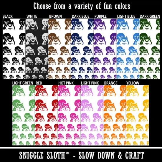 Peeking Squirrel Temporary Tattoo Water Resistant Fake Body Art Set Collection Black {2}