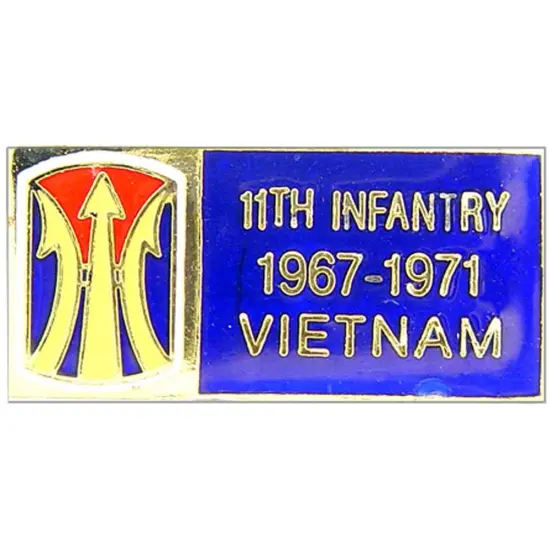 U.S. Army 11th Infantry Brigade Vietnam Pin 1 1/8" {1}