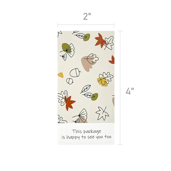 Wrapables 4" x 2" Rectangular Thank You Sealing Stickers and Labels for Packages, Boxes, Bags, Small Business, Gifts (100pcs) 100pcs, Nature {2}