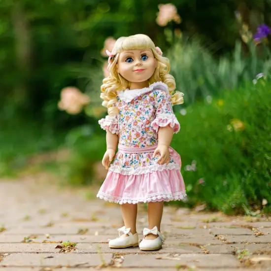 The Queen's Treasures 18 Inch Doll Clothes 4 Piece Pink Floral Dress {1}