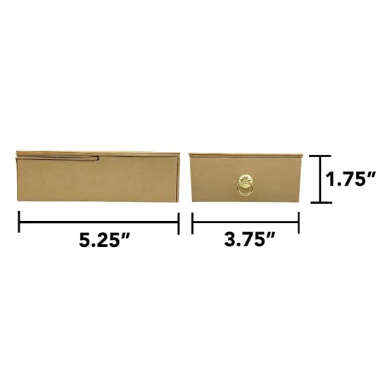 Value Pack of 36 Jewelry Photo Box With Drawer and Gold Finish Pull {2}