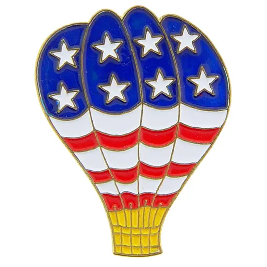 Stars & Stripes Hot Air Balloon Pin 1" {1}