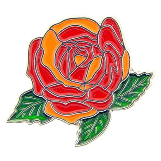 Rose Pin Red 1" {1}