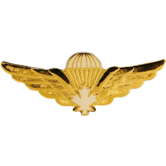 	EagleEmblems P40039 Wing-Canadian,Jump (GLD/WHT) (2.5'') {1}
