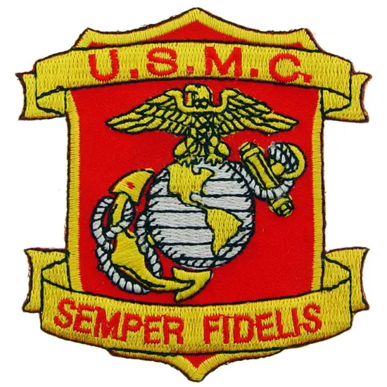EagleEmblems PM0563 Patch-USMC,Semper FI SHLD (3.25'') {1}