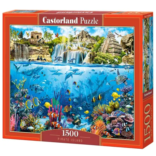 1500 Piece Jigsaw Puzzles, Pirate Island, Ocean and coral life, Adult Puzzles, Castorland C-152049-2 {1}