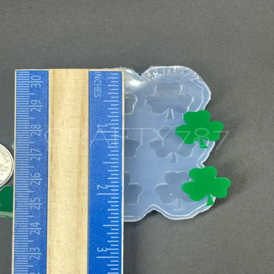 Three Leaf ShamrockStud Earring Silicone Mold (A2) {4}