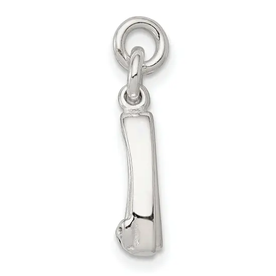 Sterling Silver Ballet Slipper Charm Jewerly 15mm x 11mm {3}