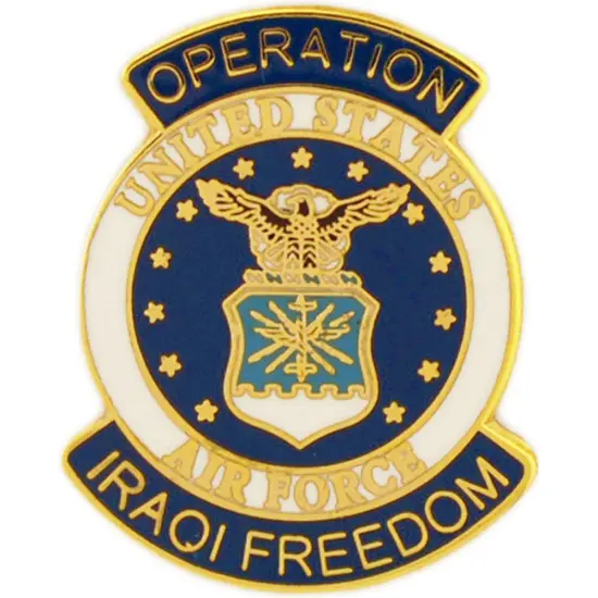 U.S. Air Force Logo Operation Iraqi Freedom Pin 1" {1}