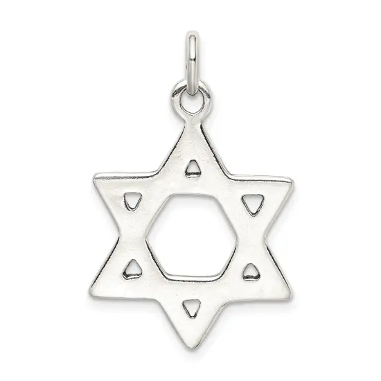 Sterling Silver Star of David Charm Jewerly 28mm x 20mm {4}