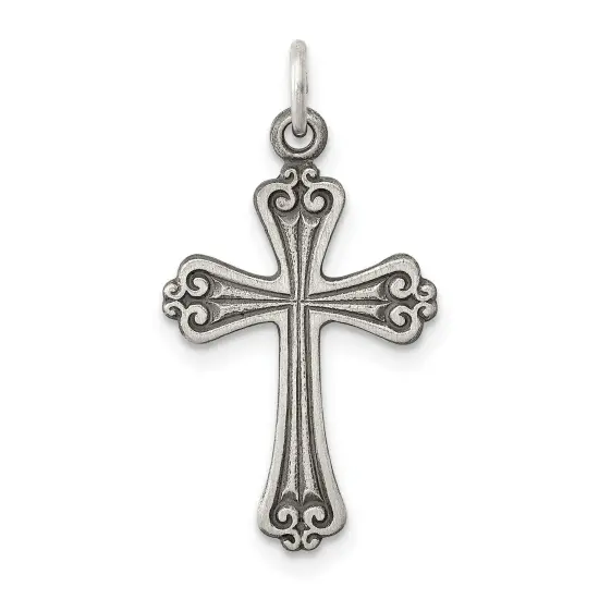 Sterling Silver Cross Charm Jewerly 21mm x 14mm {1}