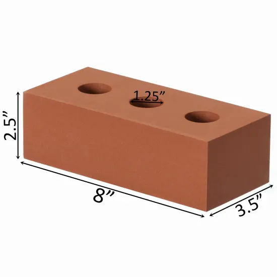 Construction Stacking Building Red Brick Block, Rectangle Foam Kids creative toy bric, 25 Pack {6}