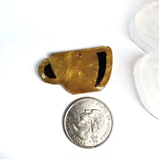 Coffee Cup/ Taza Caf&eacute; Dangle Mold 1.48in(C1) {2}