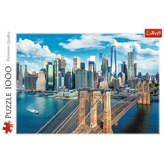 1000 Piece Jigsaw Puzzles, Brooklyn Bridge, New York, USA, Cityscape puzzle, Adult Puzzle, Trefl 10725 {3}
