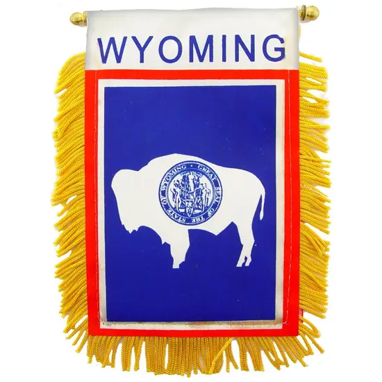 Wyoming State Flag Mini Banner 3" x 5" {1}