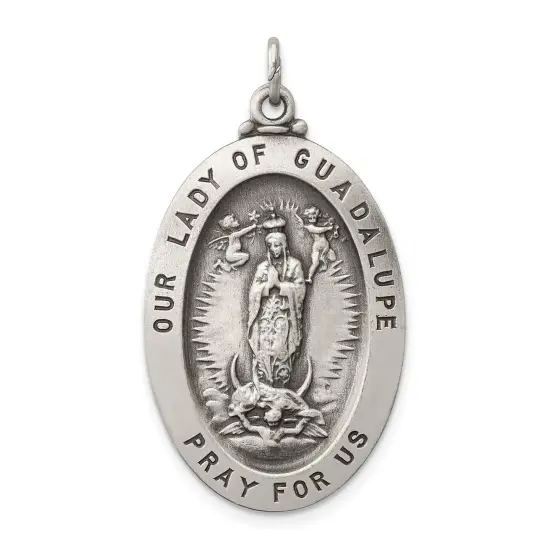 Sterling Silver Our Lady of Guadalpue Medal {1}
