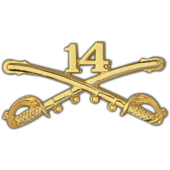 EagleEmblems P16261 BDG-Army,CAV.Swords,14TH (2.25'') {1}