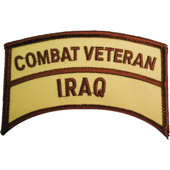 Iraq Combat Veteran Patch Brown 3" {1}