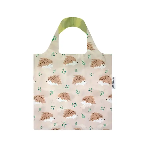 Wrapables Allybag Foldable & Lightweight Reusable Grocery Bag, Grab & Go Hedgehogs {1}