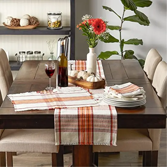 DII Pumpkin Spice Plaid Placemat (Set of 6) {6}