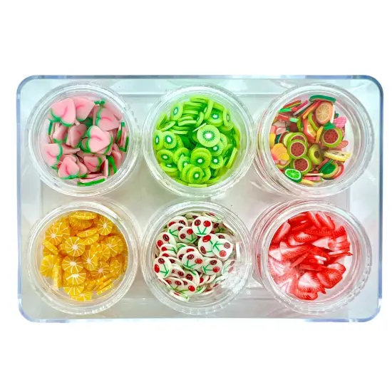 Tutti Frutti Combo Set of Polymer Clay Pieces for Epoxy and UV Resin Art {1}