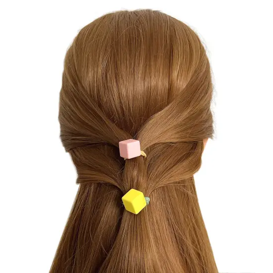 Wrapables Mini 3D Cube Hair Ties (Set of 10) {4}