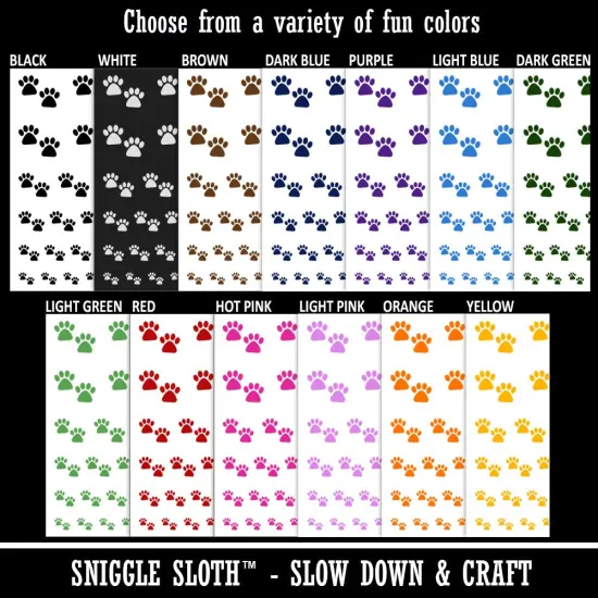 Paw Prints Pair Dog Cat Temporary Tattoo Water Resistant Fake Body Art Set Collection Brown {2}