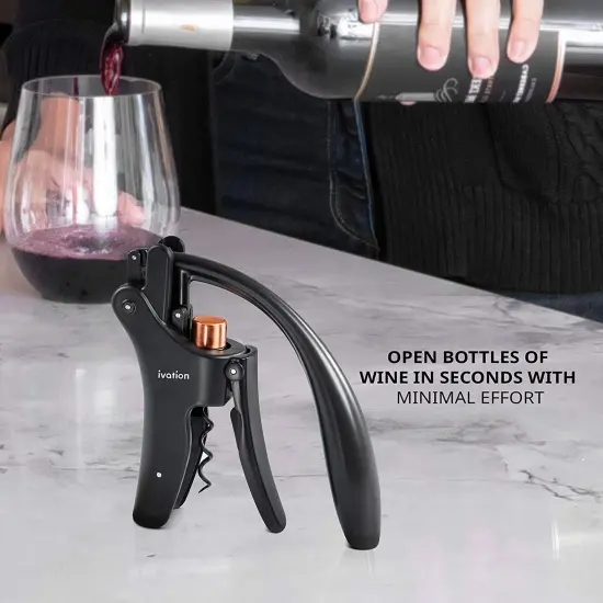 Ivation Wine Bottle Opener, Manual Handheld Corkscrews for Wine Bottles {5}