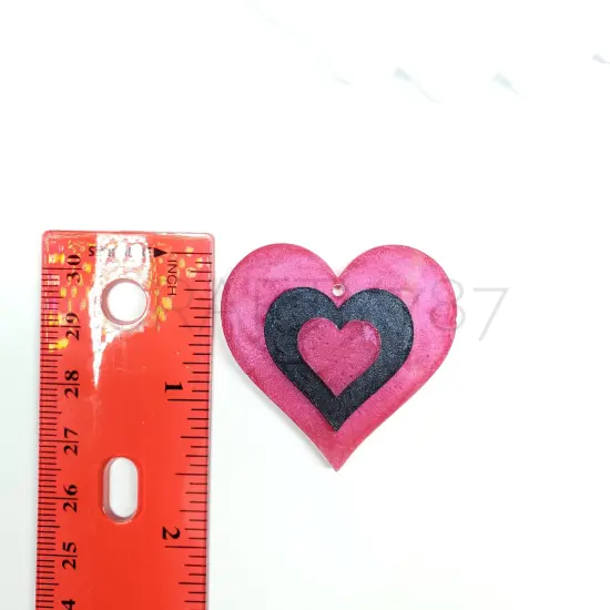 Heart Layered Dangle Earring Silicone Mold {3}