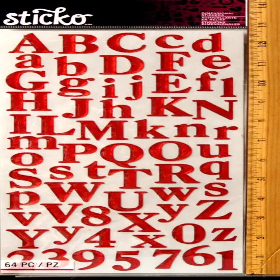 Sticko Calent Alpha Red Large Dimensional Epoxy Stickers {1}