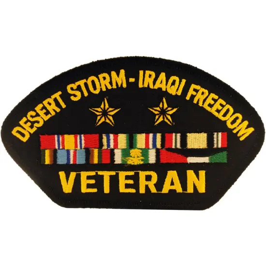 Desert Storm Iraqi Freedom Hat Patch 2 3/4" x 5 1/4" {1}