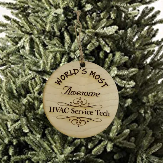 Worlds most Awesome HVAC Service Tech - Ornament {2}