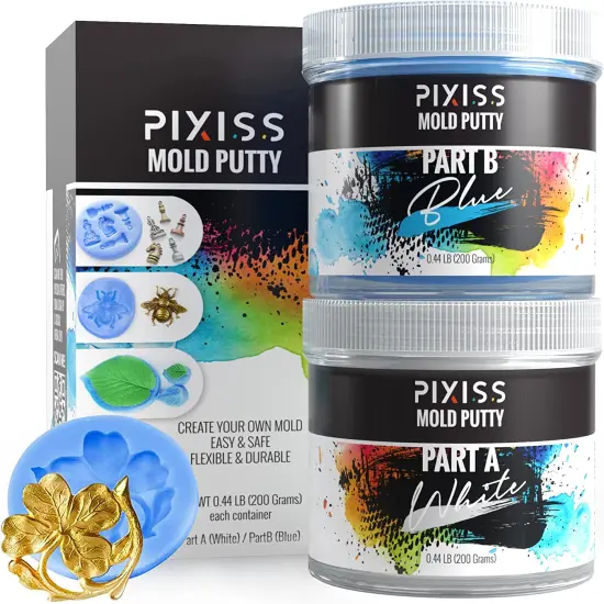 Pixiss Mold Putty Silicone Mold Making Kit, Super Easy 1:1 Mix Mold Putty {1}