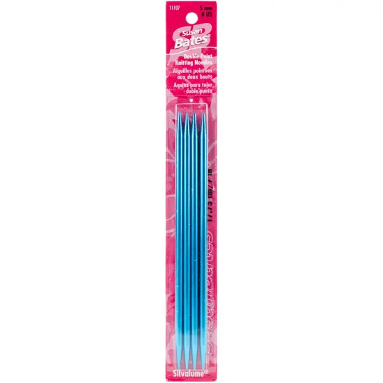 Susan Bates Silvalume Double Point Knitting Needles 7" 4/Pkg-Size 8/5mm {1}