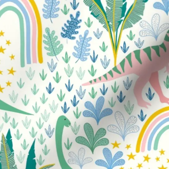 Various Fabrics by the Yard or Fat Quarter Dreams Forest Children Child Whimsical Kids Nursery Rainbow Custom Printed Fabric by Spoonflower {7}