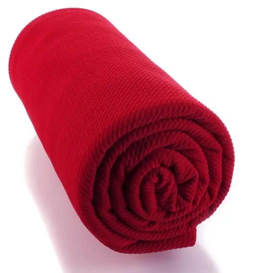 Solid 4 way Stretch Liverpool Bullet Fabric Red {1}