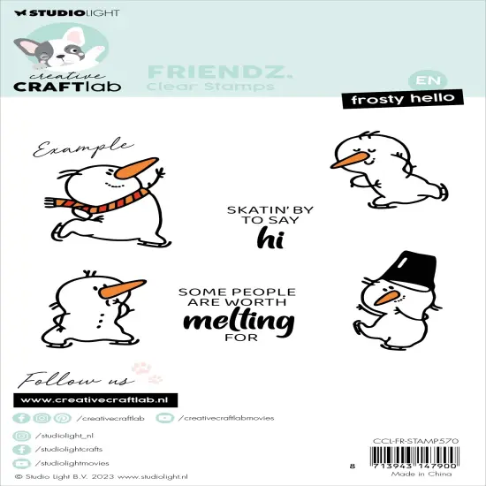 Studio Light Friendz Clear Stamps-Nr. 570, Frosty Hello {3}