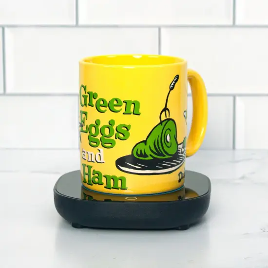 Uncanny Brands Dr. Seuss Green Eggs and Ham Mug with Warmer {2}