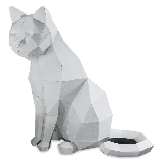Papercraft World 3D Papercraft Model DIY Kit - Sitting Cat {1}