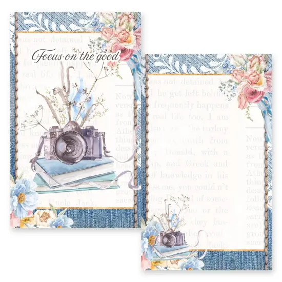 Dusty Rose Journal Card Pack 20/Pkg-4 Designs/5 Each {3}